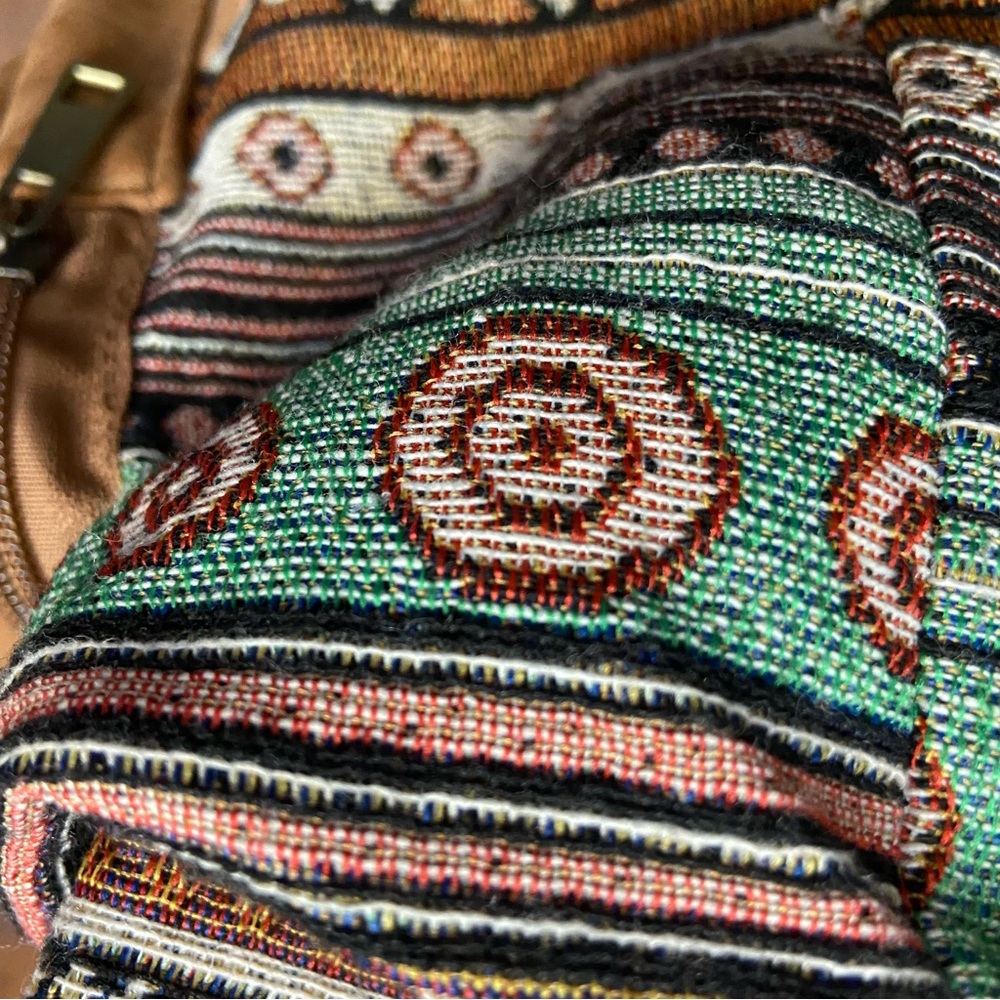 Tribal Pattern Tan Backpack - Picture 5 of 7